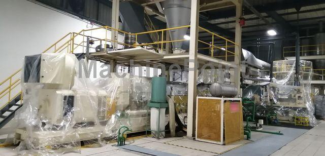 DMT - BOPP complete extrusión line – Film width 6 800 mm on winder
2 450 kg/h of co extruded film 3 layers A – B – C
Thickness range 15 – 60 mm - Maszyna używana