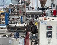 Extrusionsanlage für PVC Profile INDUSTRIE GENERALI CGB 70-21 + downstream Greiner