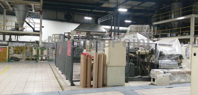 DMT - BOPP complete extrusión line – Film width 6 800 mm on winder
2 450 kg/h of co extruded film 3 layers A – B – C
Thickness range 15 – 60 mm - Maszyna używana
