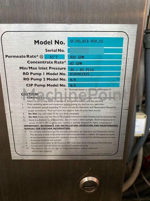 GE WATER&PROCESS TECHNOLOGIES - BEV-400-SS - Used machine