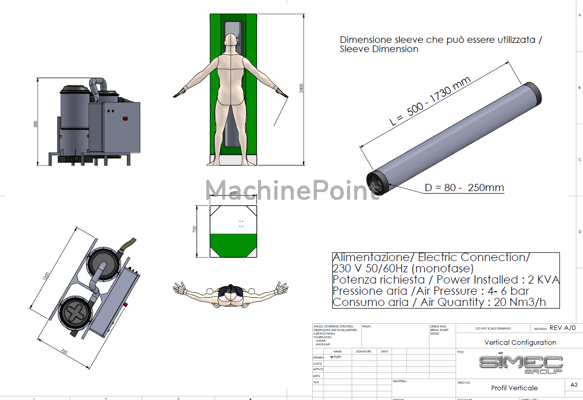 SIMEC - Profil System mod. Verticale - Gebrauchtmaschinen